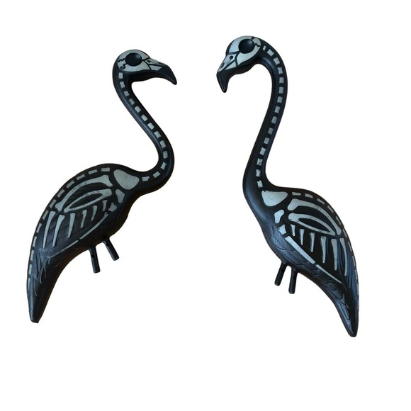 Vintage Skeleton Flamingos Pink Inc Sk93c Halloween Skel-a-mingo 2007 - Picture 4 of 7